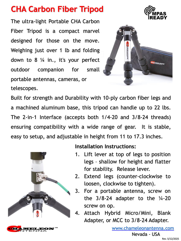 CHA CARBON FIBER TRIPOD