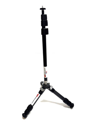 Collapsed CHA T-RISER attached to an optional carbon fiber tripod