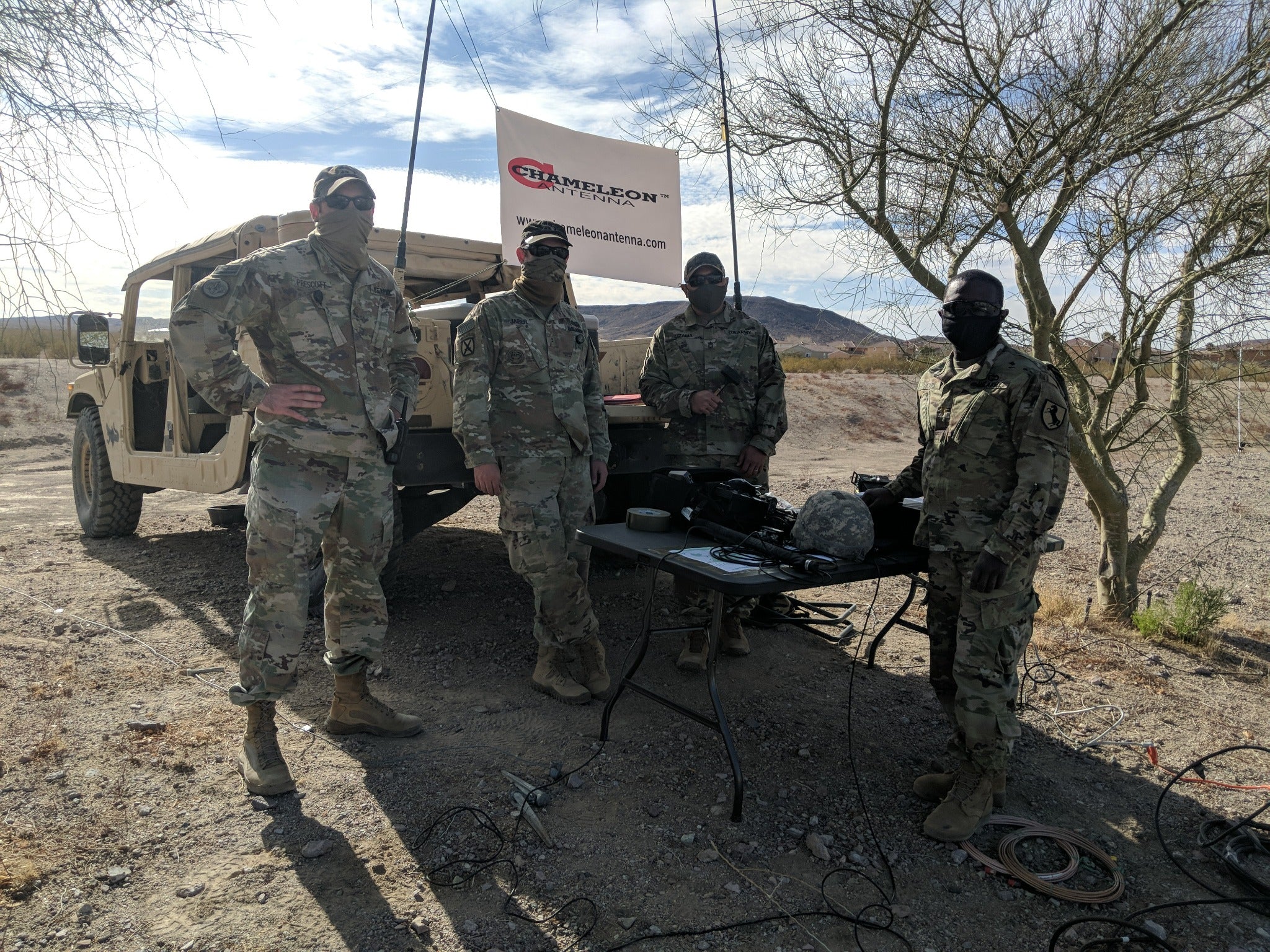 Fort Irwin Operations Group personnel at the 2021 Army HF low-power competition